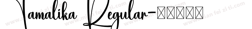 Tamalika Regular字体转换